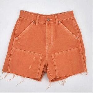 BDG | Urban Outfitters | Burnt Orange Cut-Off Carpenter Shorts